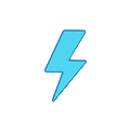 Blitz Symbol f&uuml;r schnelle e-Wallet Auszahlung im Krypto Casino